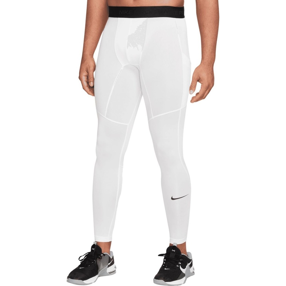 Nike Men's Pro Dri-FIT Fitness Tights Size Medium White